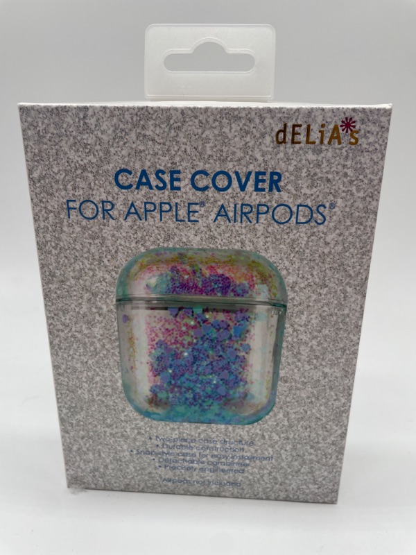 Photo 2 of Delia Liquid blue hearts case cover for apple airpods NEW