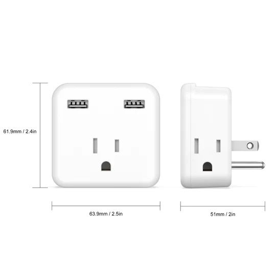 Photo 3 of Gabba goods outlet expander with 2 USB Ports and 3 AC power outlets NEW