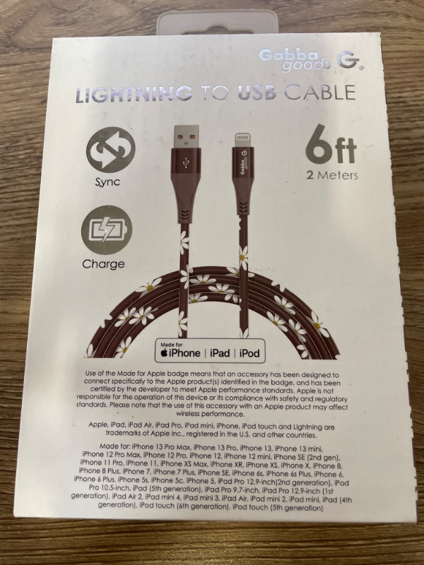 Photo 3 of MFI CERTIFIED LIGHTNING 4FT LIGHTNING SYNC & CHARGE CABLE COMPATIBLE WITH: IPHONE 13/IPHONE 13 PRO/IPHONE 13 PRO MAX/IPHONE 13 MINI/IPHONE 12 PRO/IPHONE 12 PRO MAX/IPHONE 12 MINI/IPHONE 12/IPHONE 11
