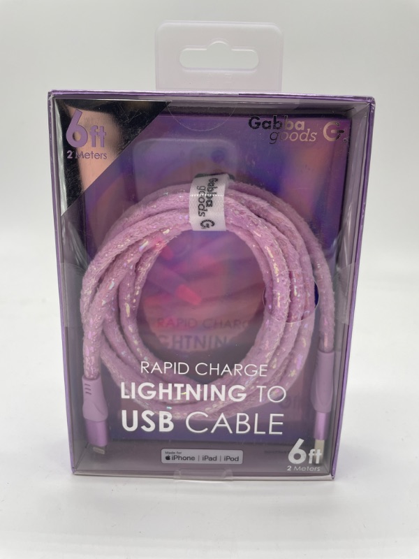 Photo 2 of MFI CERTIFIED LIGHTNING CABL 6FT VELVET PLUSH LIGHTNING USB CABLE COMPATIBLE WITH: IPHONE 13/IPHONE 13 PRO/IPHONE 13 PRO MAX/IPHONE 13 MINI/IPHONE 12 PRO/IPHONE 12 PRO MAX/IPHONE 12 MINI/IPHONE 12/IPHONE 11
