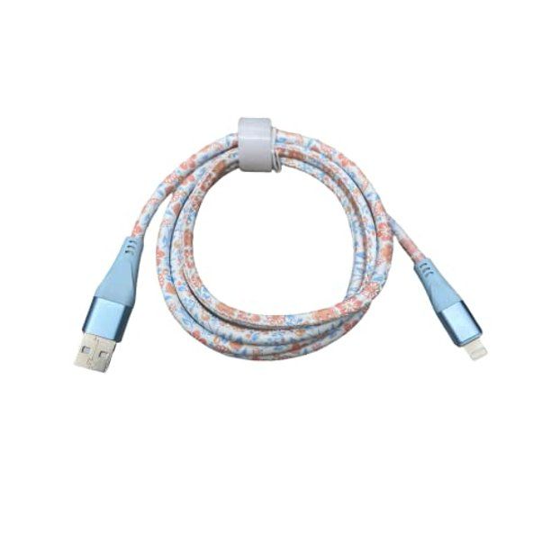 Photo 1 of Gabba Goods 6FT Lightning Sync & Charge Cable- Orange Floral MFi Certified USB Charging Cable High Speed Data Sync Transfer Cord Compatible with iPhone 13/12/11 Pro Max/XS MAX/XR/XS/X/8/7/Plus/6S
