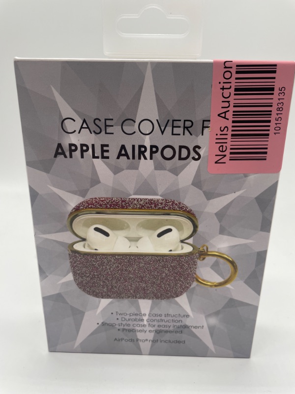 Photo 2 of DELIAS CASE COVER FOR APPLE AIRPODS PRO PINK SPARKLE WITH GOLD KEY RING NEW 