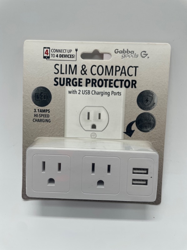 Photo 1 of SLIM & COMPACT SURGE PROTECTOR WITH 2 USB CHARGING PORTS NEW