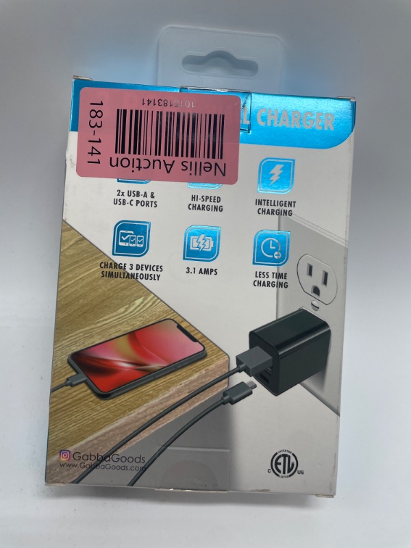 Photo 2 of GABBA GOODS 3 PORT WALL CHARGER NEW