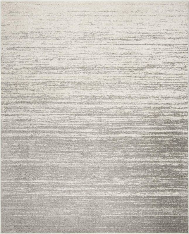 Photo 2 of SAFAVIEH Adirondack Collection 8' x 10' Light Grey/Grey ADR113C Modern Ombre Non-Shedding Living Room Bedroom Dining Home Office Area Rug
