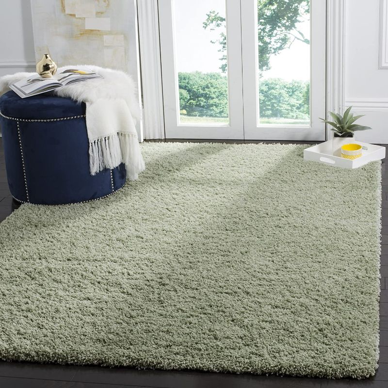 Photo 1 of Light Sage  Solid Non-Shedding Living Room Bedroom Dining Room Entryway Plush  rug