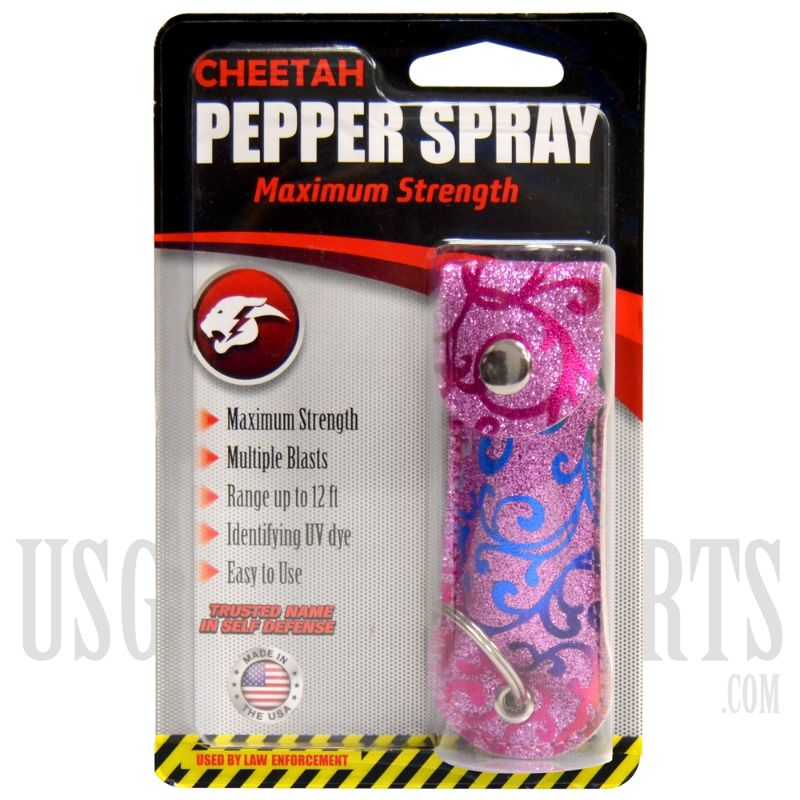 Photo 1 of CHEETAH Self Defense Pepper Spray - 1/2 oz Compact Size Maximum Strength Police Grade Formula Best Self Defense Tool for Women W/Leather Pouch Keychain