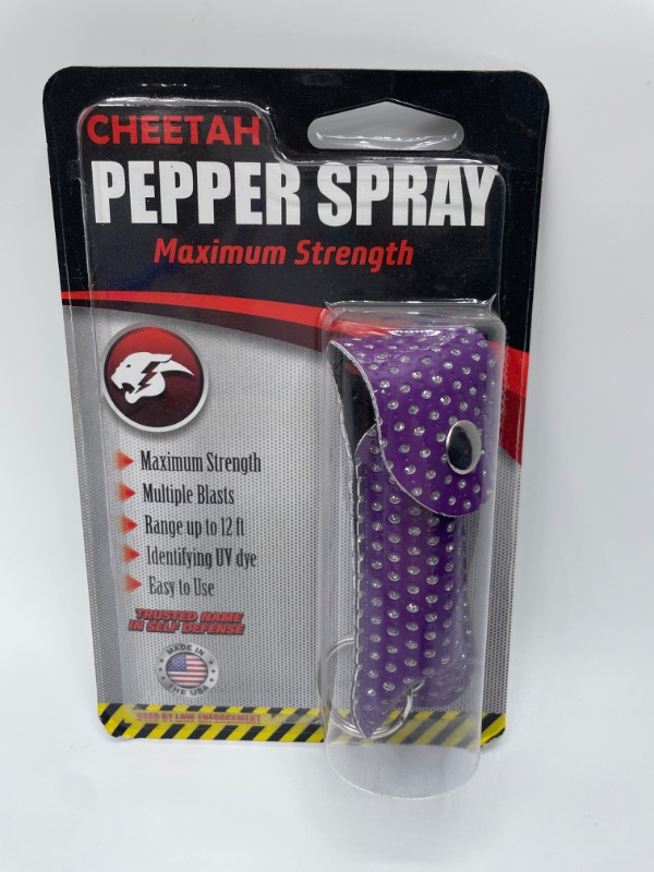 Photo 3 of Self Defense Pepper Spray - 1/2 oz Compact Size Maximum Strength Police Grade Formula Best Self Defense Tool W/Leather Pouch Keychain