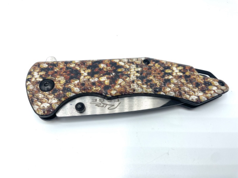 Photo 1 of RITE EDGE BROWN SNAKE SKIN FOLDER WITH CLIP NEW 