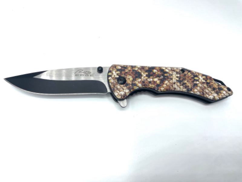 Photo 2 of RITE EDGE BROWN SNAKE SKIN FOLDER WITH CLIP NEW 