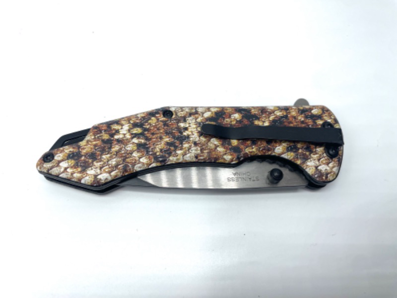 Photo 3 of RITE EDGE BROWN SNAKE SKIN FOLDER WITH CLIP NEW 