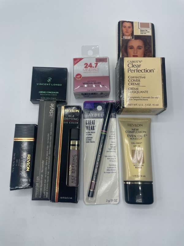 Photo 1 of Miscellaneous variety brand name cosmetics including (Maybeline,revlon,cabots,it style & discontinued makeup products)