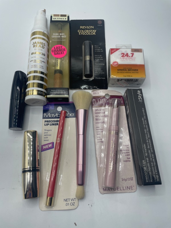 Photo 2 of Miscellaneous variety brand name cosmetics including (Maybelline , Revlon ,James Read ,it style & discontinued makeup products)