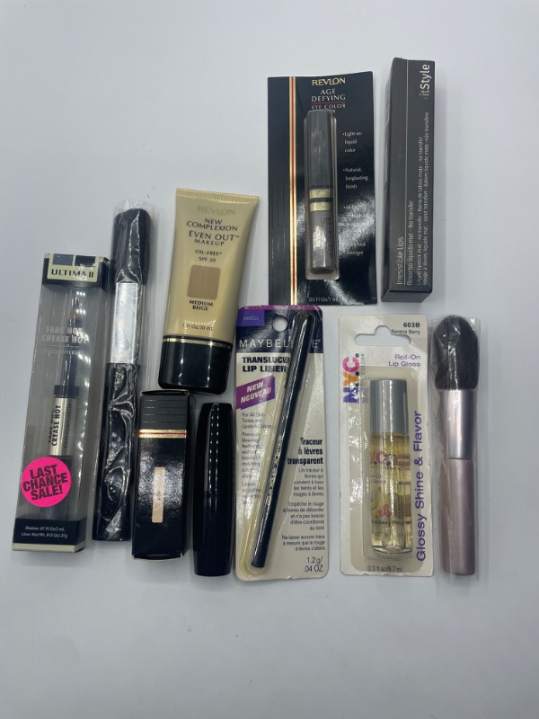 Photo 1 of Miscellaneous variety brand name cosmetics including (Maybelline ,Revlon, nyc ,it style & discontinued makeup products)
