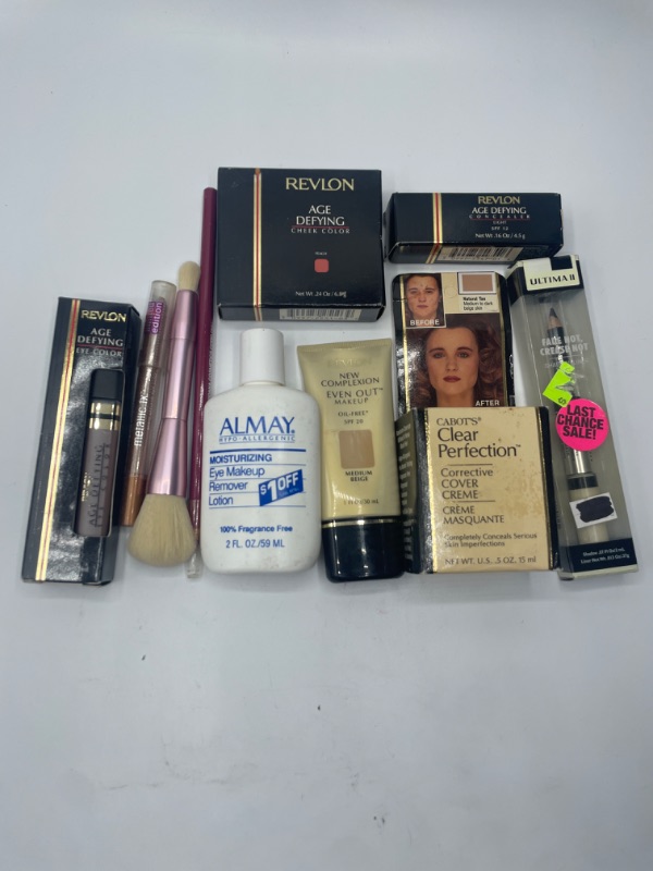 Photo 1 of Miscellaneous variety brand name cosmetics including (Maybelline, Revlon, Cabot's, Almay & discontinued makeup products)