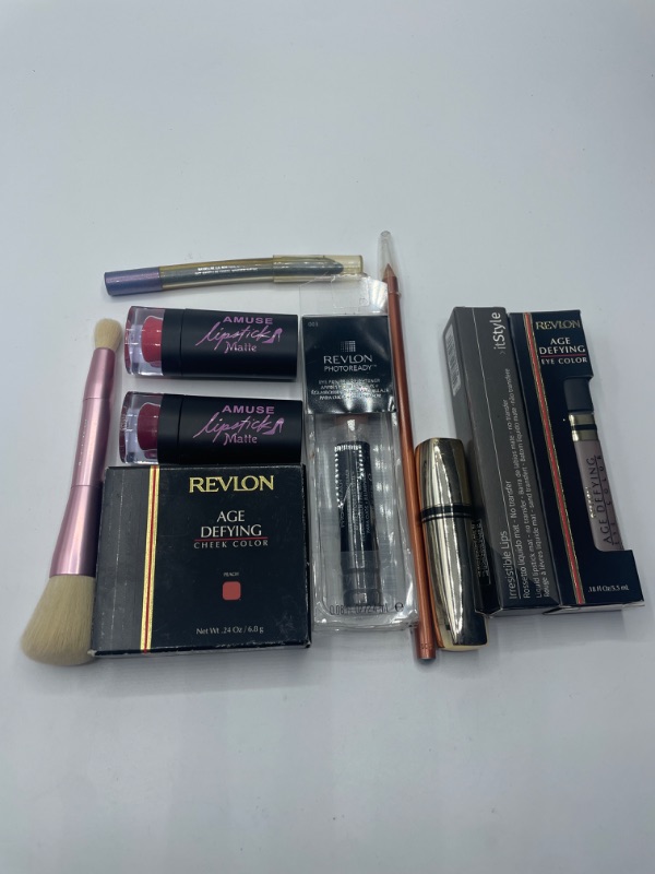 Photo 2 of Miscellaneous variety brand name cosmetics including (Amuse, Revlon, Maybelline  & discontinued makeup products)