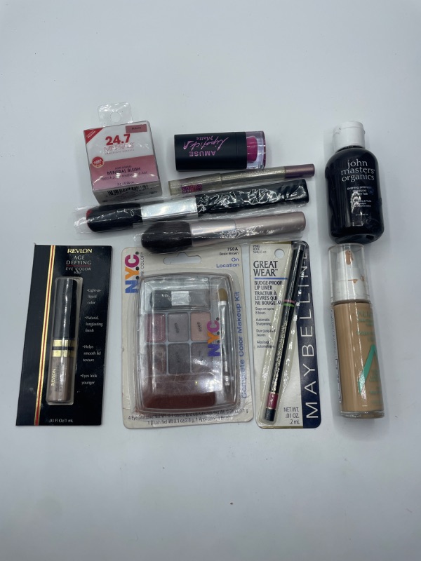 Photo 2 of Miscellaneous variety brand name cosmetics including (Maybelline, Revlon, , NYC, 24.7 minerals & discontinued makeup products)