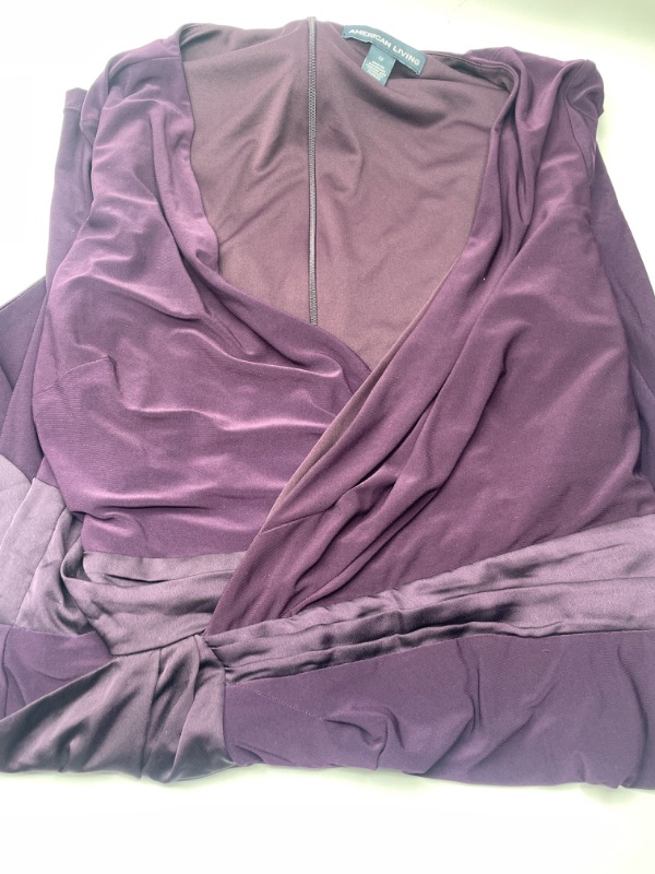 Photo 2 of American Living Womens Jersey Ruffled Dress 12 Purple