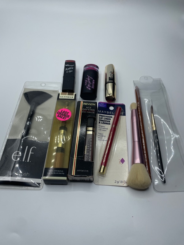 Photo 2 of Miscellaneous variety brand name cosmetics including (Maybelline, Revlon, It style, E.LF., Amuse& discontinued makeup products)