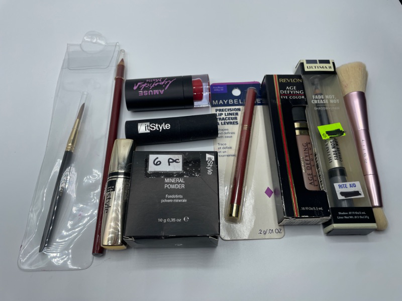 Photo 1 of Miscellaneous variety brand name cosmetics including (Maybelline, Revlon, It style, Amuse, ultima 2 & discontinued makeup products)