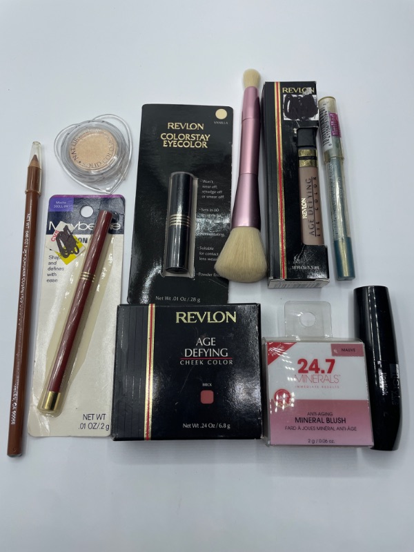 Photo 1 of Miscellaneous variety brand name cosmetics including (Maybelline, Revlon, It style,  24.7 minerals & discontinued makeup products)