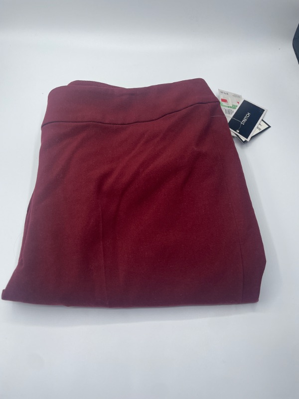 Photo 3 of  NINE WEST Women's Solid Stretch Pant Maroon red trouser us size 8
