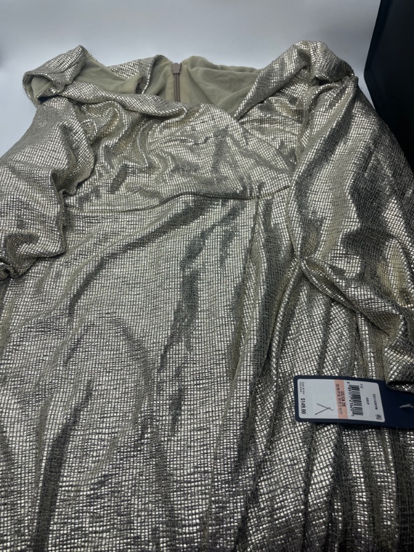 Photo 2 of Rachel Rachel Roy Dresses | Rachel Rachel Roy Cold-Shoulder Metallic Wrap dress Color: Gold | Size: 2X

