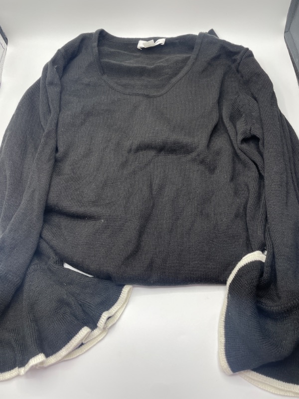 Photo 3 of Calvin Klein womens Sweater Dress Large Petite Black/Cream size PL