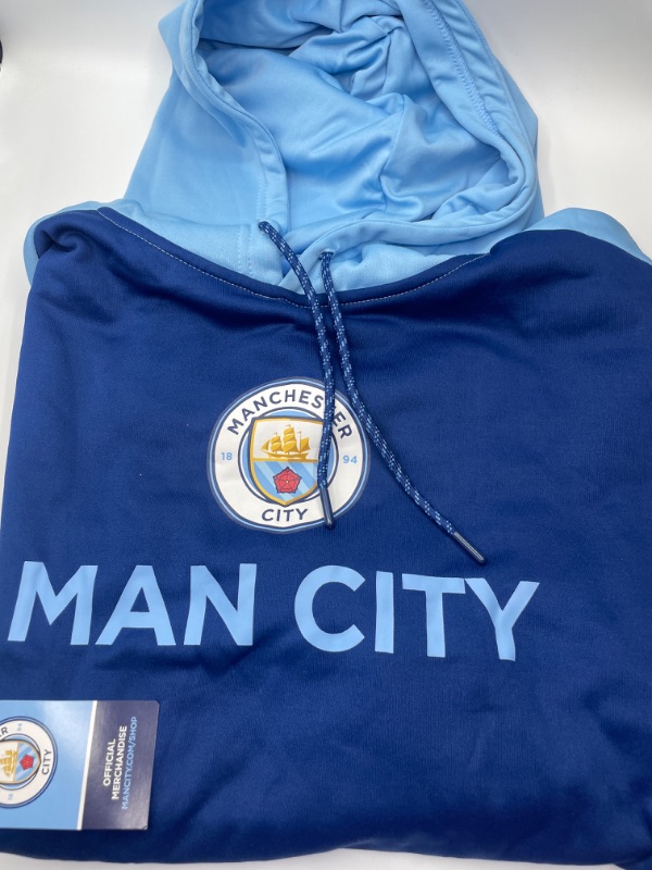 Photo 2 of Manchester City Officially Licensed Adult Men's Pullover Hoodie Manchester City Large Navy