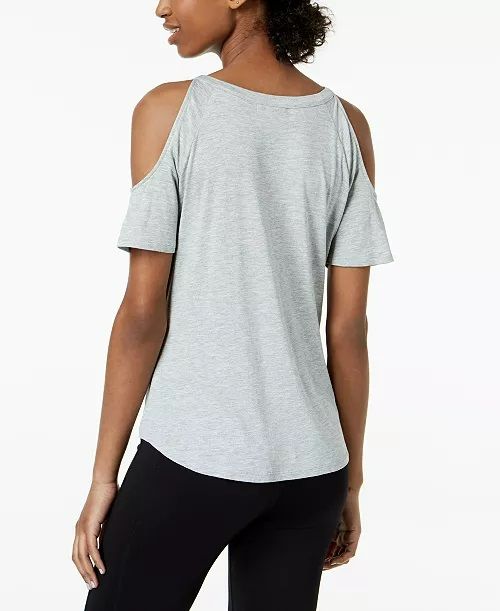Photo 2 of Active Juniors' Babes United Cold-Shoulder Graphic T-Shirt, Created for Macy's SIZE SMALL
