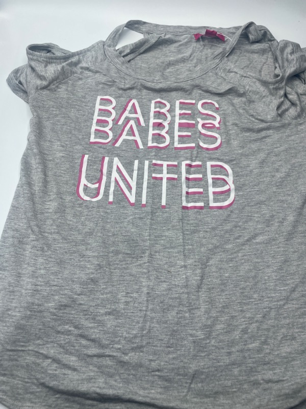 Photo 3 of Active Juniors' Babes United Cold-Shoulder Graphic T-Shirt, Created for Macy's SIZE SMALL
