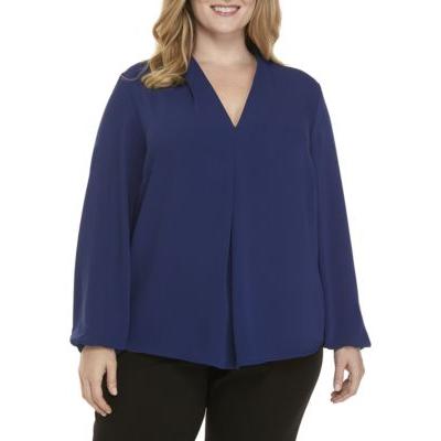 Photo 1 of Nine West Womens Pleated Front Pullover Blouse - 3X
