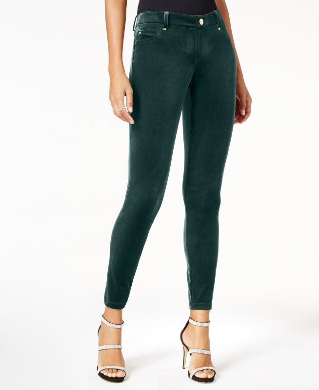 Photo 1 of SIZE 10 Inc Velvet Skinny Pants, Created for Macy's
green