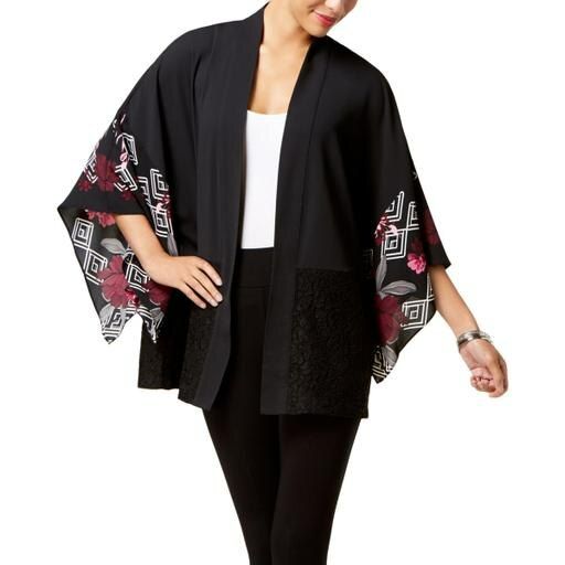 Photo 1 of Alfani Womens Open Front Kimono Top Blouse  size XL

