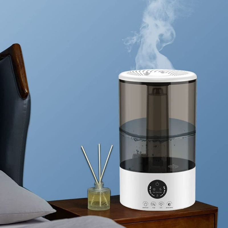 Photo 3 of Humidifiers For Bedroom, 3L Air Humidifiers For Large Room Home Desktop, Ultrasonic Cool Mist Humidifiers For Baby, 12H Work Time, Auto Shut-Off, Quiet Operation
