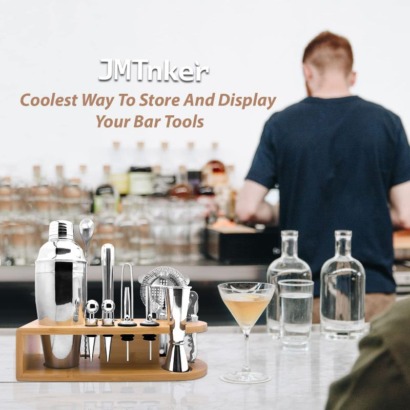 Photo 4 of Cocktail Shaker Set with Stand Mixology Bartender Kit|Bar Tool for Drink Mixing, Cocktail Shaker Bar Accessories for Home Bar Set, Perfect for Apartment Essentials and House Warming Gifts New Home
