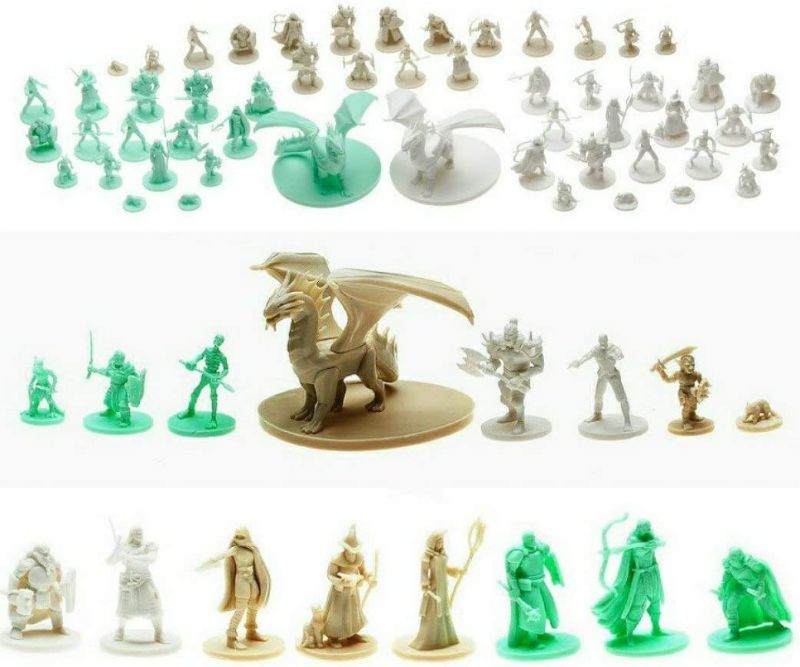 Photo 1 of House of Bodian Mythical Heroes Mini Figure Set for RPGs - 93 Pcs in 16 Designs - Heroes and Monsters - Suitable Size for DND
