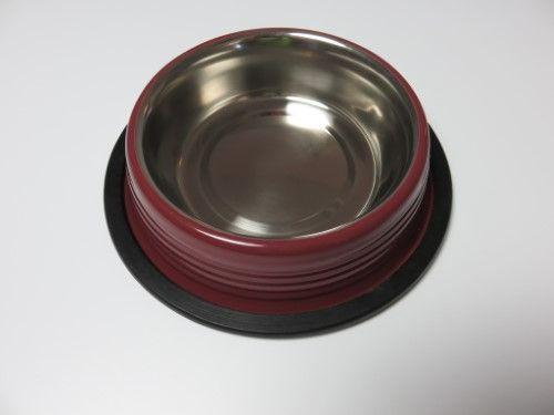 Photo 1 of 4 PACK Merlot Red Ribbed Cat and Dog Bowls, 32 Oz.
