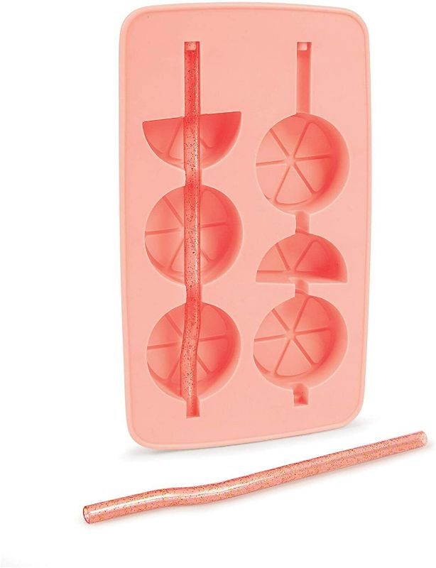 Photo 1 of Fancy That CITRUS SIPPERS - Silicone Ice Tray and Straws
