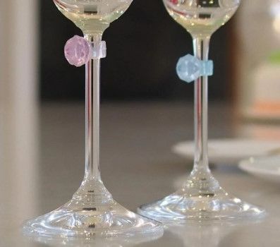 Photo 3 of 3 PACK Fancy That! Gem Wine Markers Translucent Gemstones Food Grade Silicone in 6 Colors