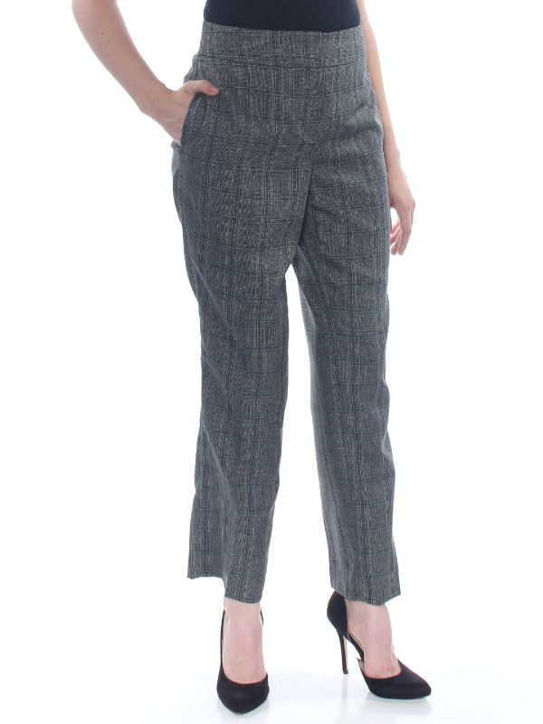 Photo 1 of KASPER Womens Gray Check Pants Size: 8
