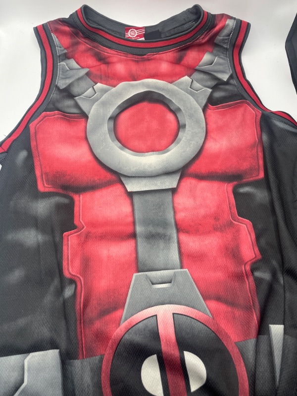 Photo 3 of Marvel Super Heroes Deadpool Basketball Jersey size small

