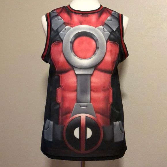 Photo 1 of Marvel Super Heroes Deadpool Basketball Jersey size small
