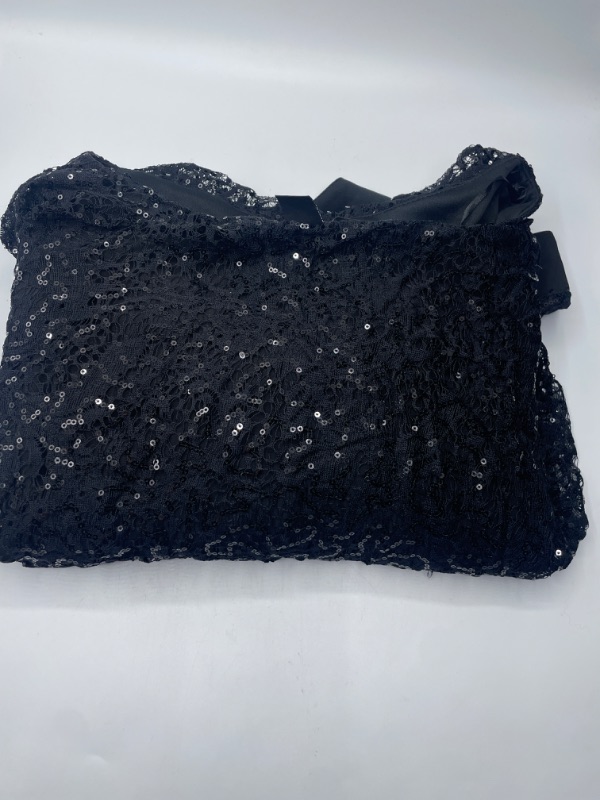 Photo 1 of R M Richards Womens Black Sequined Jewel Neck Knee Length Party Sheath Dress 20 - All
