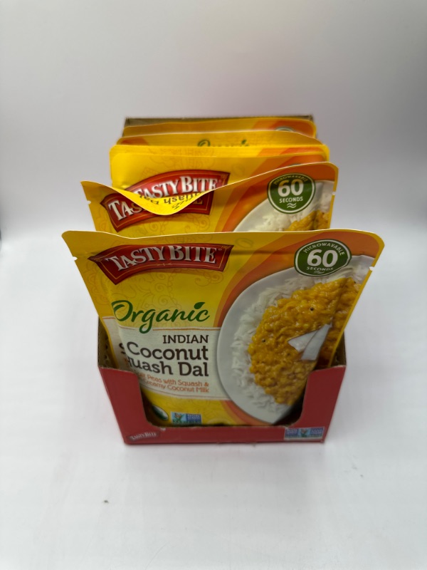 Photo 3 of Tasty Bite Organic Coconut Squash Dal, 10 Ounce, Pack of 6, Ready to Eat, Microwavable Entree, Vegan
