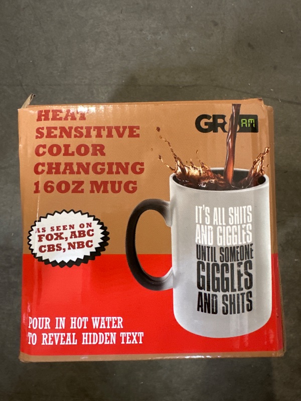 Photo 2 of GR8AM Heat Sensitive Color Changing 12oz Mug As Seen on FOX ABC CBS NBC NEW 
