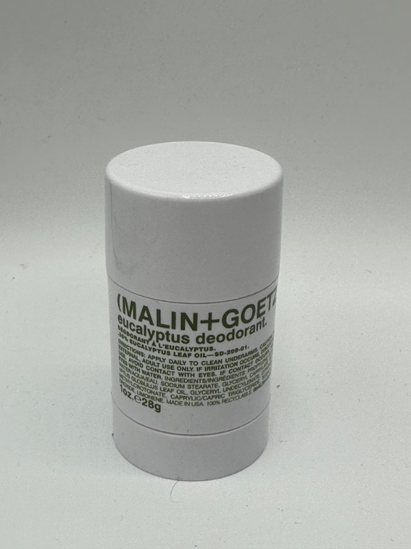 Photo 3 of Malin + Goetz Eucalyptus, Bergamot, and Botanical Deodorant, with natural ingredients, effective odor and sweat protection, all skin types, no residue or stains, no aluminum, alcohol, 2.6 Fl Oz.

