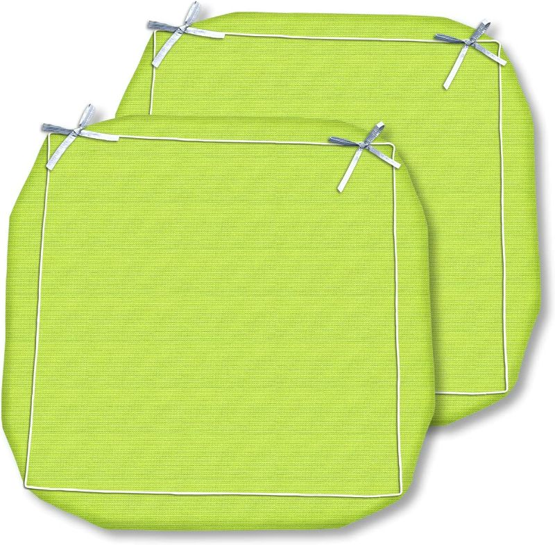 Photo 1 of Patio Cushion Covers, Outdoor Cushion Covers Replacement, Waterproof Outdoor Chair Cushion Covers for Patio Furniture, Square Outdoor Cushion Slipcovers with Zipper (24x24x4in-2 Pack, Pine Green?