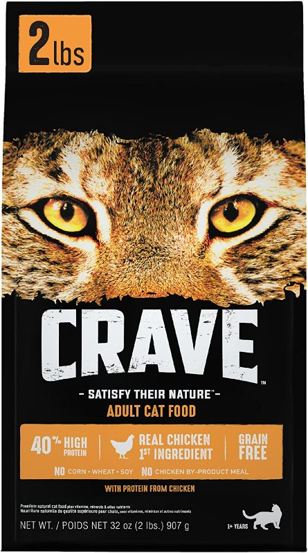 Photo 1 of CRAVE Grain Free Adult High Protein Natural Dry Cat Food with Protein from Chicken, 10 lb. Bag
