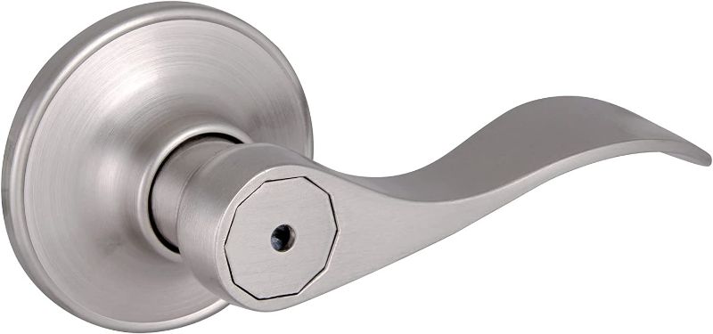 Photo 1 of Design House 700492 Springdale Privacy Bed and Bath Door Lever, Satin Nickel
